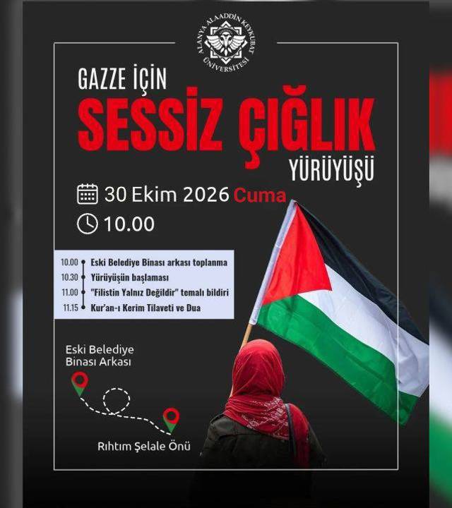 GAZZE İÇİN SESSİZ ÇIĞLIK YÜRÜYÜŞÜ 